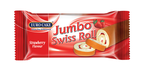 Jumbo Swiss Roll Strawberry